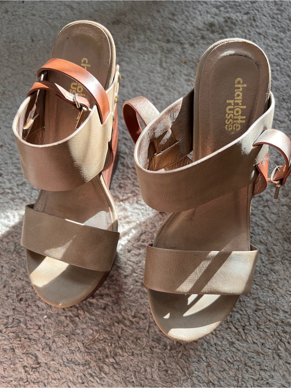 Charlotte Russe Strappy Wedge Sandals